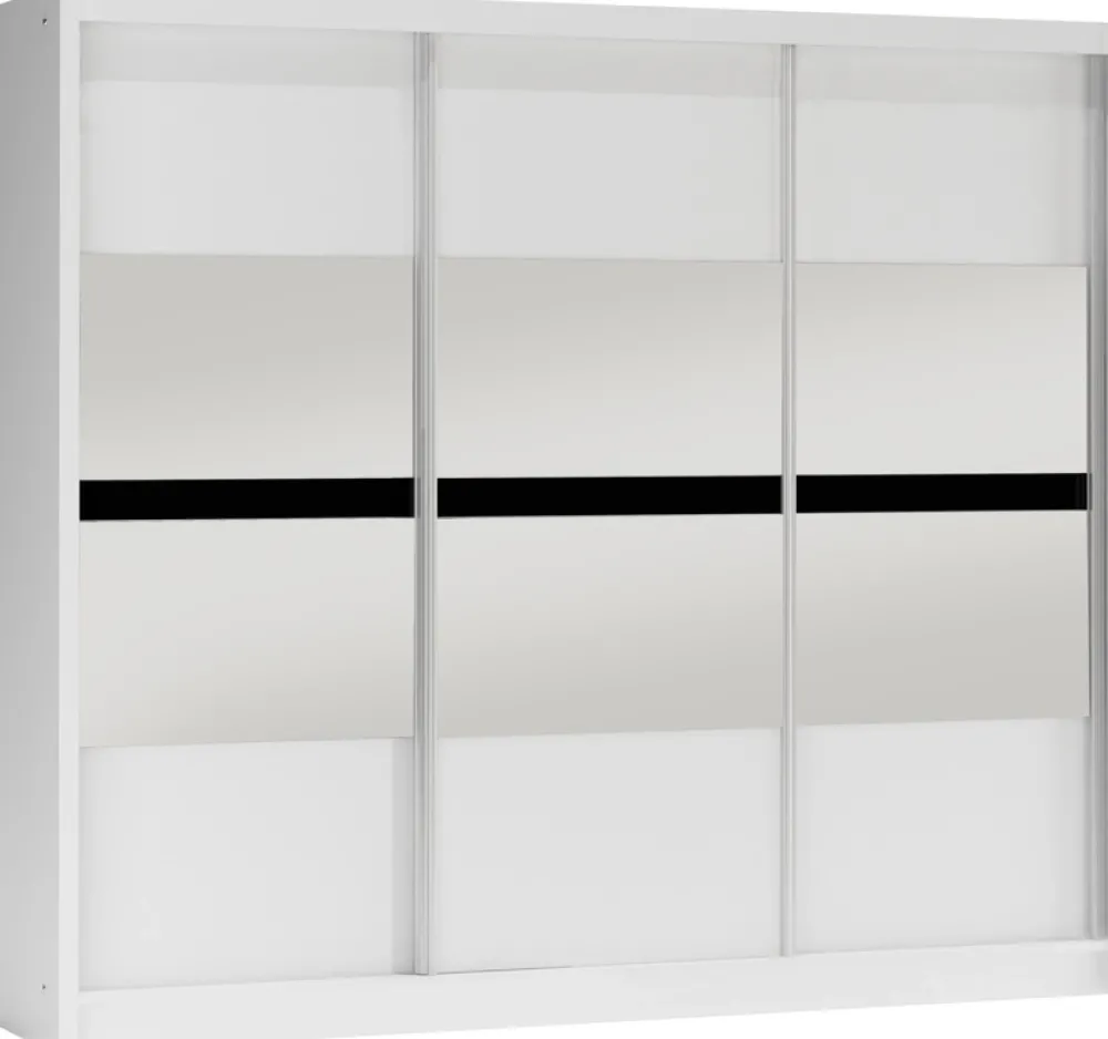 Szafy Trzydrzwiowe|Szafy Z Lustrem>Stolar Trzydrzwiowa szafa przesuwna 250 cm BREGO biały