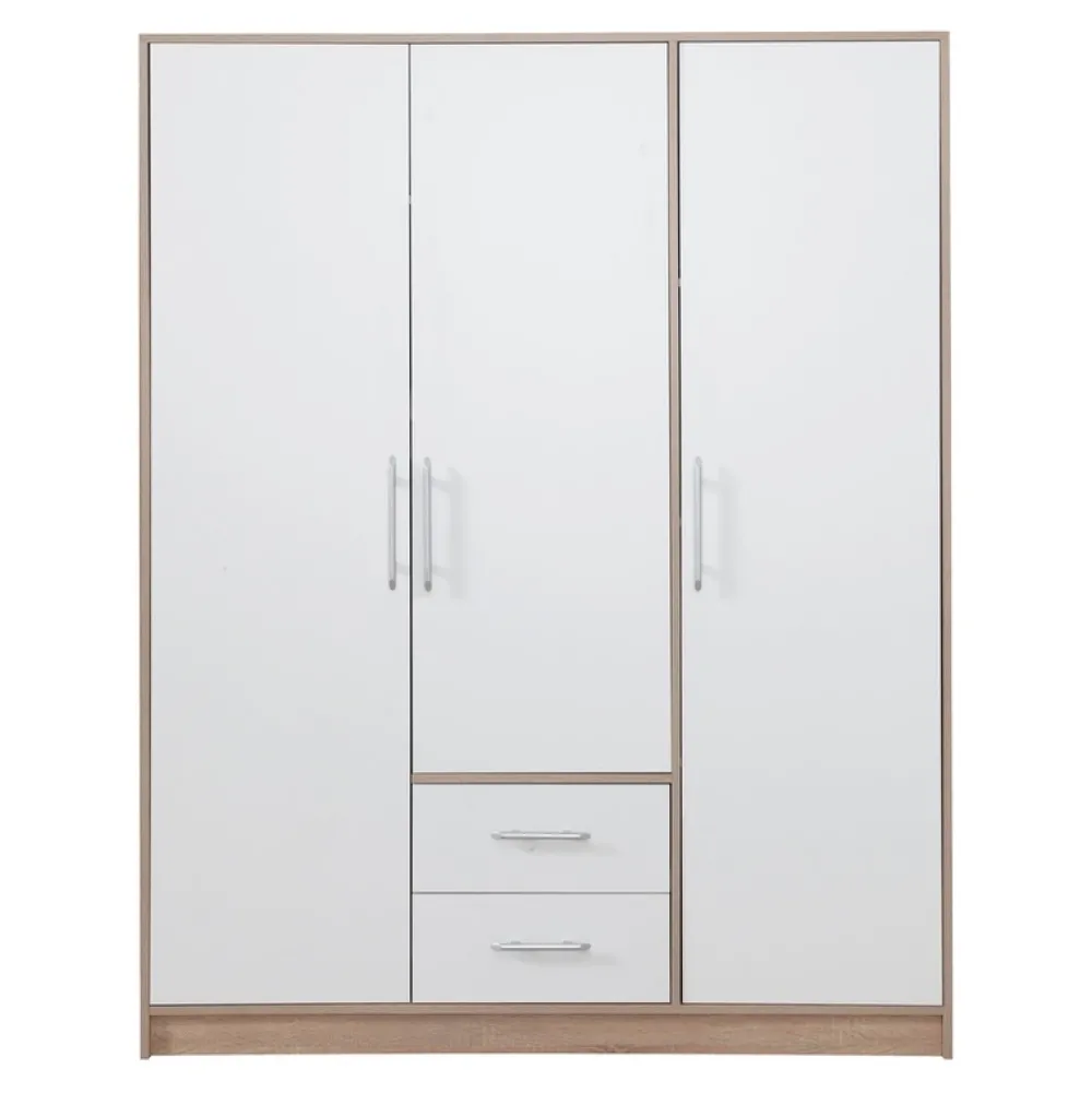 Garderoby|Meble Dla Dzieci>MEBLAR Trzydrzwiowa szafa uchylna z szufladami półki 150 cm SEVAS