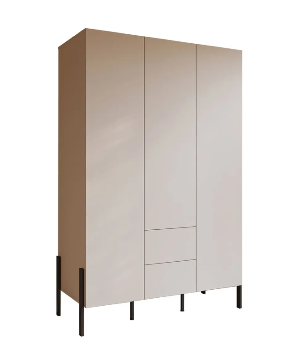 Meble Młodzieżowe|Zestawy Mebli Do Sypialni>Helvetia Trzydrzwiowa szafa uchylna do sypialni 139 cm kaszmir JUKON