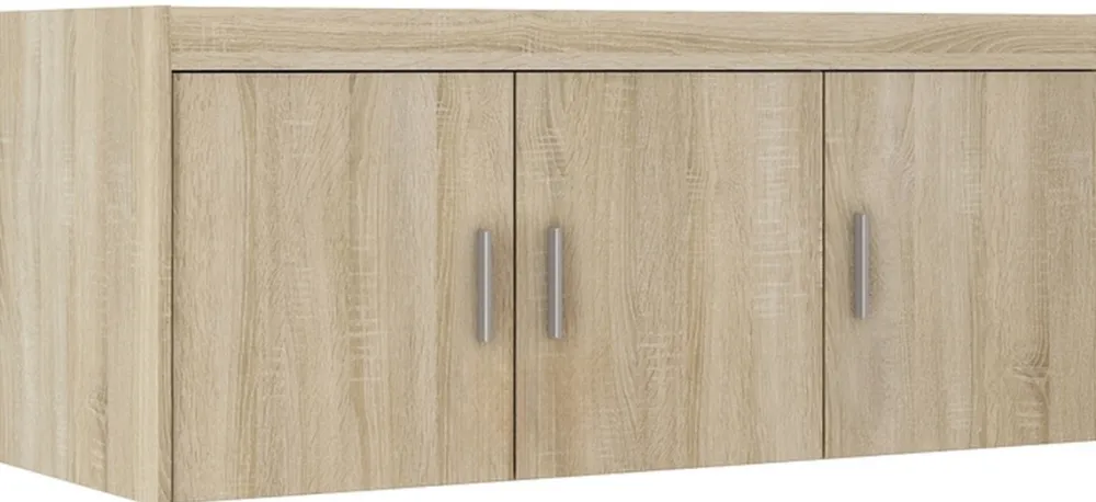 Zestawy Mebli Do Przedpokoju|Szafy Modułowe>Lempert Trzydrzwiowa szafa z lustrem z nadstawką 133 cm dąb lefkas KUBA dąb sonoma