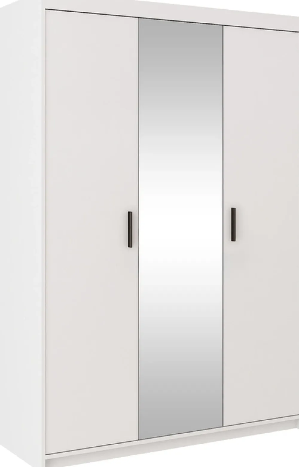 Zestawy Mebli Do Przedpokoju|Szafy Modułowe>Lempert Trzydrzwiowa szafa z lustrem z nadstawką 133 cm KUBA biały