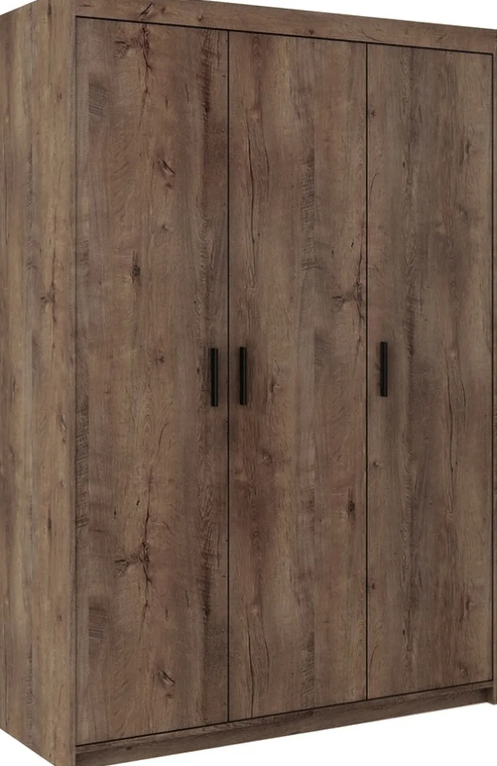 Zestawy Mebli Do Przedpokoju|Szafy Modułowe>Lempert Trzydrzwiowa szafa z nadstawką 133 cm do sypialni KUBA dąb lefkas