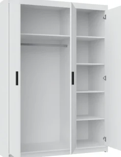 Meble Młodzieżowe|Zestawy Mebli Do Przedpokoju>Lempert Trzydrzwiowa szafa z nadstawką 133 cm do garderoby dąb lefkas KUBA dąb sonoma