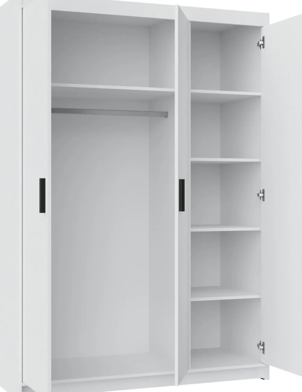 Meble Młodzieżowe|Zestawy Mebli Do Przedpokoju>Lempert Trzydrzwiowa szafa z nadstawką 133 cm do garderoby dąb lefkas KUBA dąb sonoma