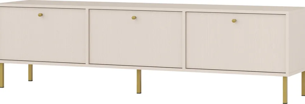 Zestawy Mebli Do Salonu|Szafki Rtv>Lempert Trzydrzwiowa szafka pod telewizor 180 cm TOKEN beż piaskowy