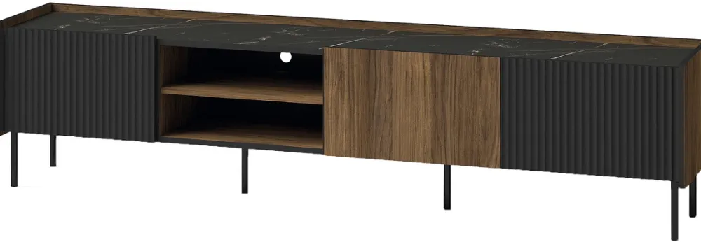 Szafki Rtv>DOLMAR Trzydrzwiowa szafka RTV do salonu 200 cm PINNACLE