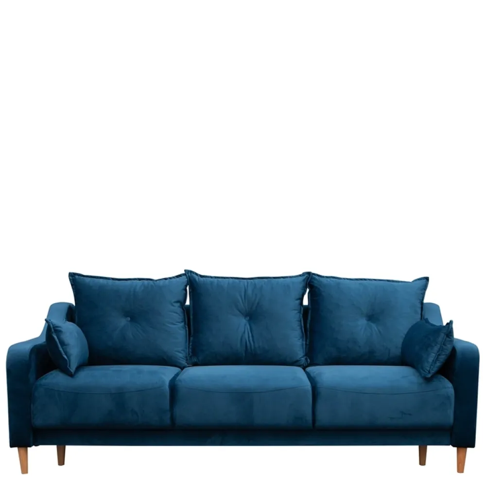 Kanapy I Sofy>MEBAS Trzyosobowa sofa rozkładana do salonu z funkcją spania LENZI