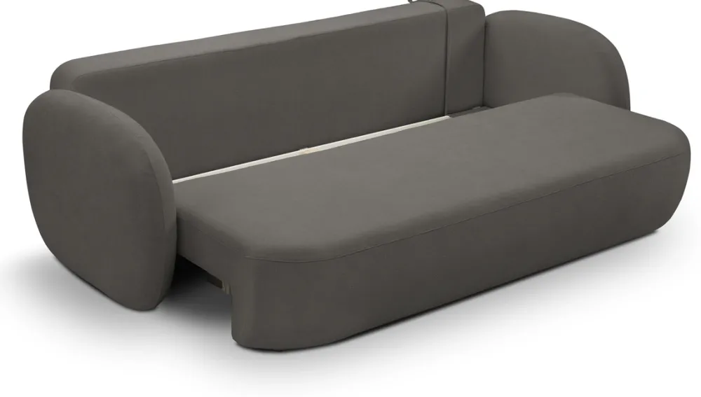 Kanapy I Sofy>LASKI Trzyosobowa sofa z funkcją spania do salonu OMERO grafitowa