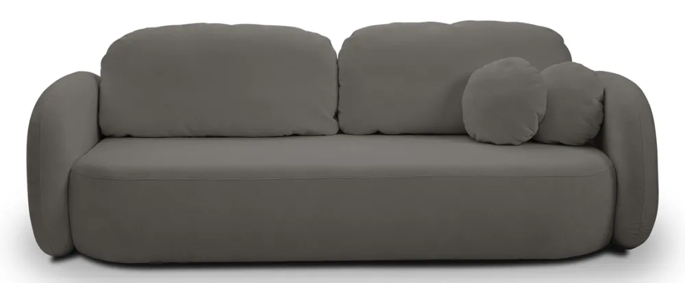 Kanapy I Sofy>LASKI Trzyosobowa sofa z funkcją spania do salonu OMERO grafitowa
