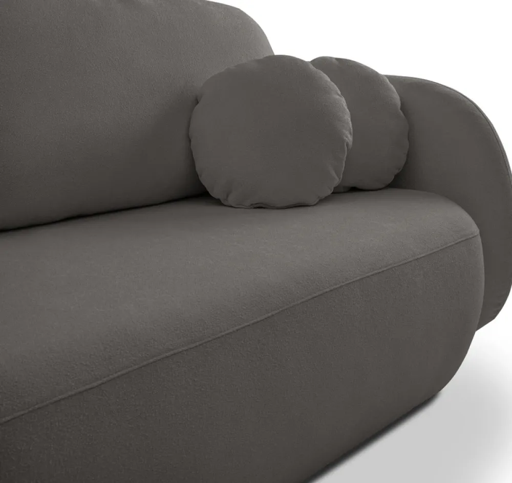 Kanapy I Sofy>LASKI Trzyosobowa sofa z funkcją spania do salonu OMERO grafitowa