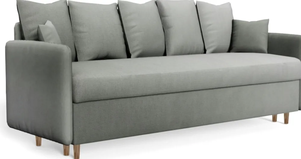 Meble Dla Dzieci|Kanapy I Sofy>Meble Grand Trzyosobowa szara kanapa rozkładana do salonu GRATO