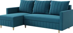 Meble Dla Dzieci|Narożniki>Rimal Turkusowy narożnik rozkładany z funkcją spania do salonu FOCUS