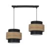Oświetlenie Przedpokoju|Oświetlenie Jadalni>Candellux Lighting Twin lampa wisząca czarny 2x40w e27 abażur czarny+drewniany