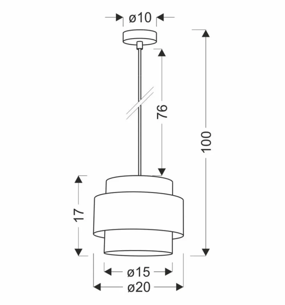 Oświetlenie Przedpokoju|Oświetlenie Jadalni>Candellux Lighting Twin lampa wisząca czarny 1x40w e27 abażur czarny+drewniany