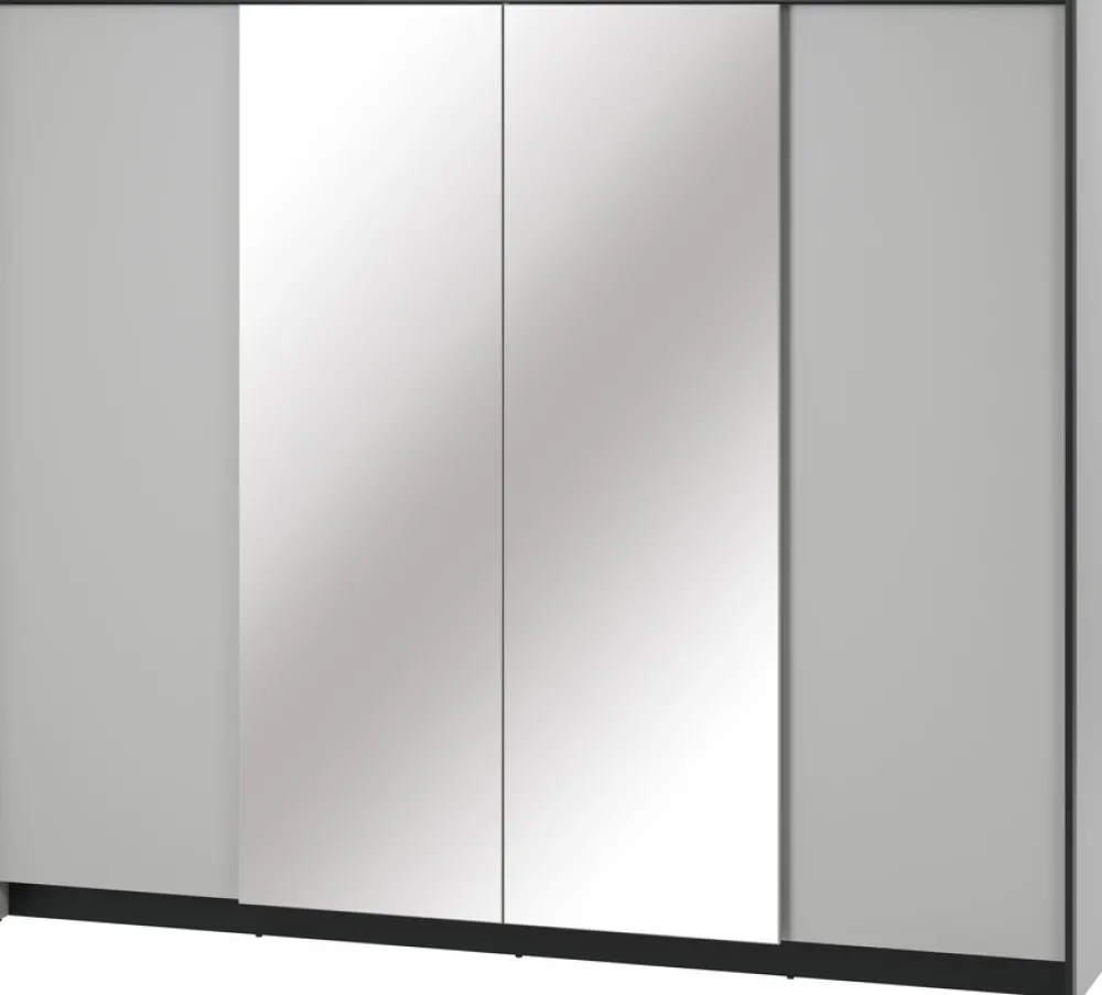 Zestawy Mebli Do Sypialni>lenart. Uchylna szafa do sypialni 250 cm z lustrem GRIS