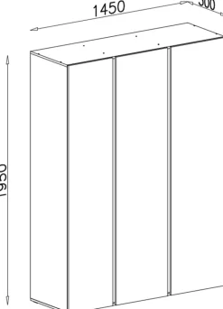 Meble Dla Dzieci|Meble Młodzieżowe></noscript>MEBLAR Uchylna szafa młodzieżowa szafa 145 cm trzydrzwiowa LISSARO