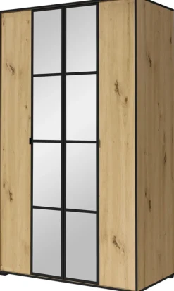 Szafy Młodzieżowe|Szafy Do Salonu>JUREK Uchylna szafa na ubrania z lustrem 120 cm OLAS dąb artisan