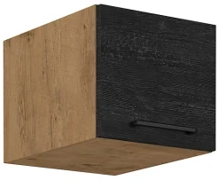 Meble Kuchenne>Lempert Uchylna szafka kuchenna nadstawka 40 cm VIKI ciemne drewno