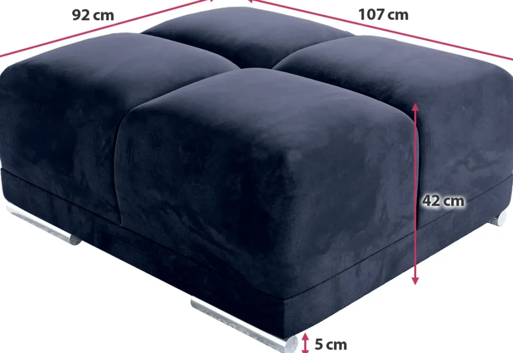 Meble Dla Dzieci|Meble Młodzieżowe>BROMARKT Welurowa pufa do siedzenia NUBES monolith