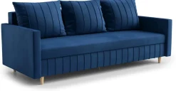 Kanapy I Sofy>Rimal Welurowa sofa z funkcją spania i pojemnikiem do salonu FOCUS