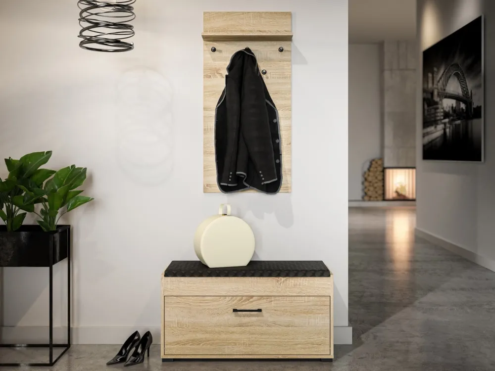 Wieszaki Do Przedpokoju>ML Meble Wieszak do przedpokoju na ścianę 50 cm CARO dąb sonoma