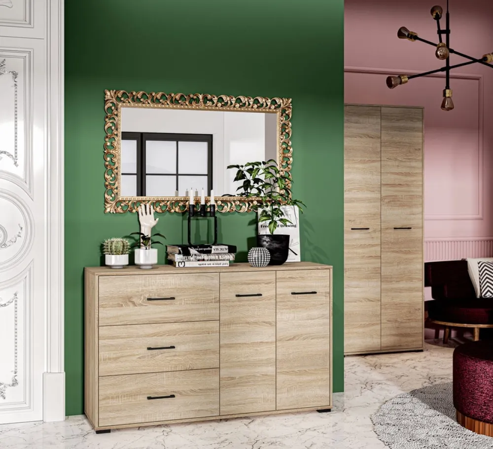 Wieszaki Do Przedpokoju>ML Meble Wieszak do przedpokoju na ścianę 50 cm CARO dąb sonoma