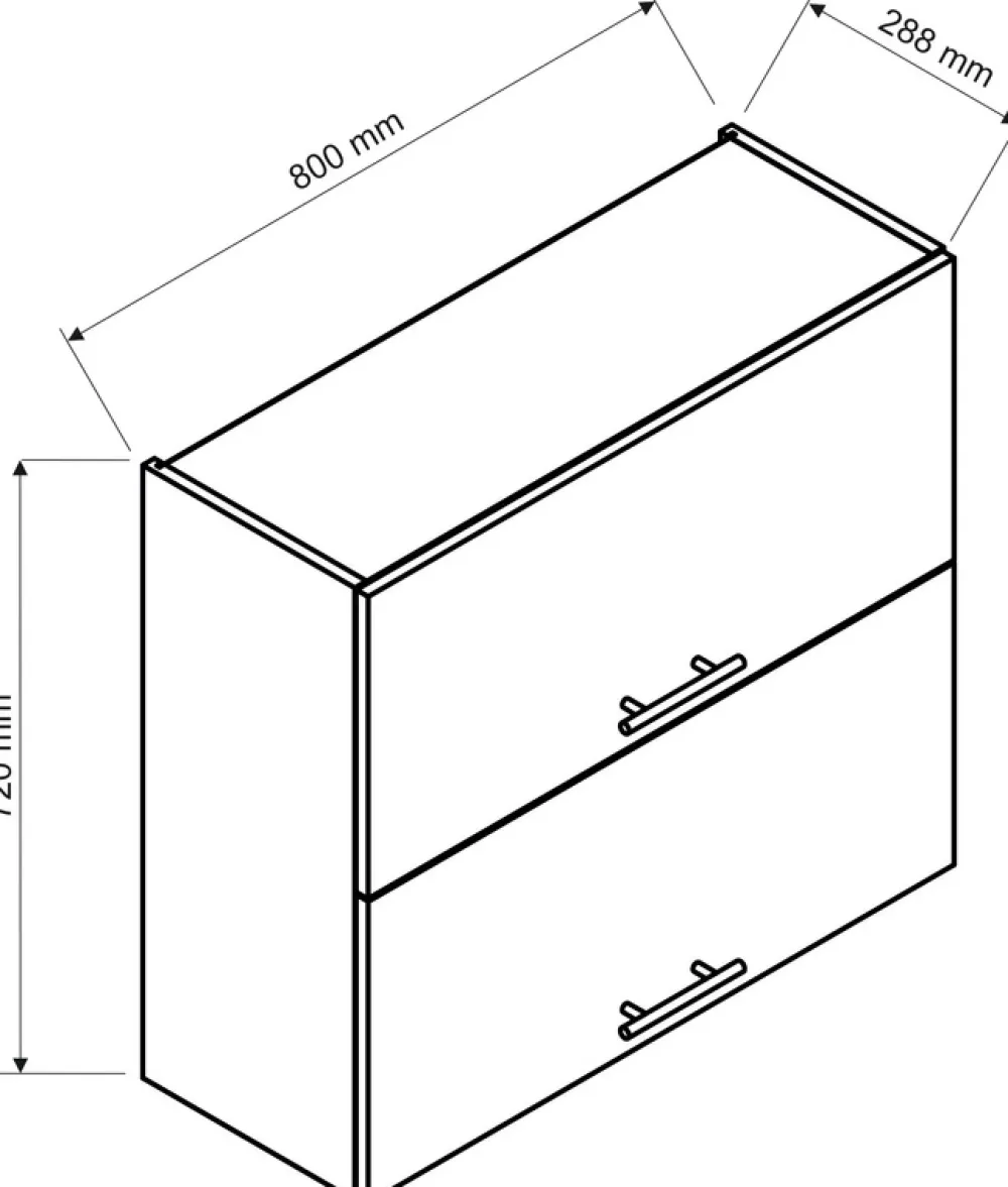 Szafki Wiszące|Szafki>Stolkar Wisząca dwudrzwiowa szafka kuchenna BRIT