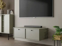 Szafki Rtv></noscript>Lempert Wisząca dwudrzwiowa szafka pod telewizor 120 cm TOKEN eukaliptus