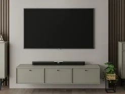 Szafki Rtv></noscript>Lempert Wisząca dwudrzwiowa szafka pod telewizor 120 cm TOKEN eukaliptus