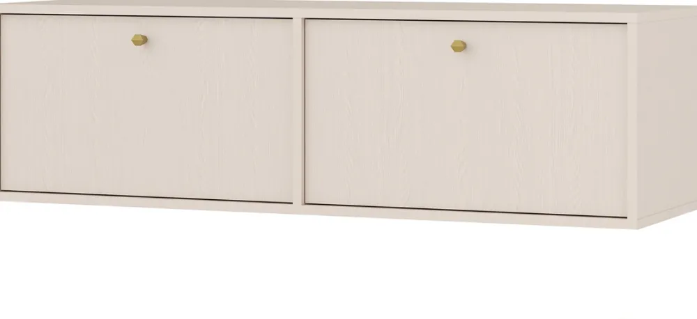 Zestawy Mebli Do Salonu|Szafki Rtv>Lempert Wisząca dwudrzwiowa szafka pod telewizor 120 cm TOKEN beż piaskowy