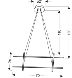 Oświetlenie Sypialni|Oświetlenie Salonu>Candellux Lighting Wisząca lampa srebrna regulowana LED 40W 4000K Andros Apeti