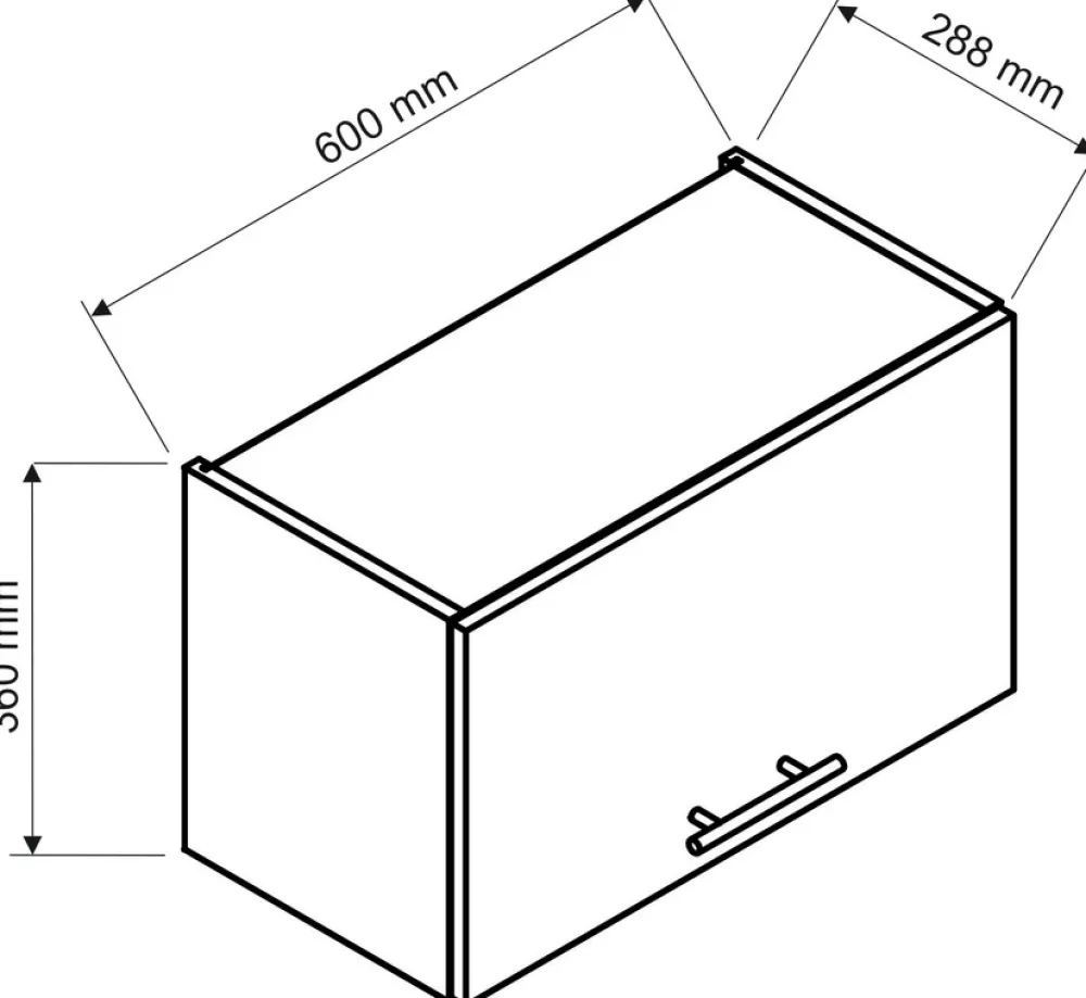 Szafki Wiszące|Szafki>Stolkar Wisząca szafka kuchenna 60 cm BRIT podnośnik gazowy