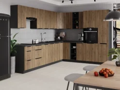 Meble Kuchenne>Lempert Wisząca szafka kuchenna 40 cm MARGARET orzech okapi