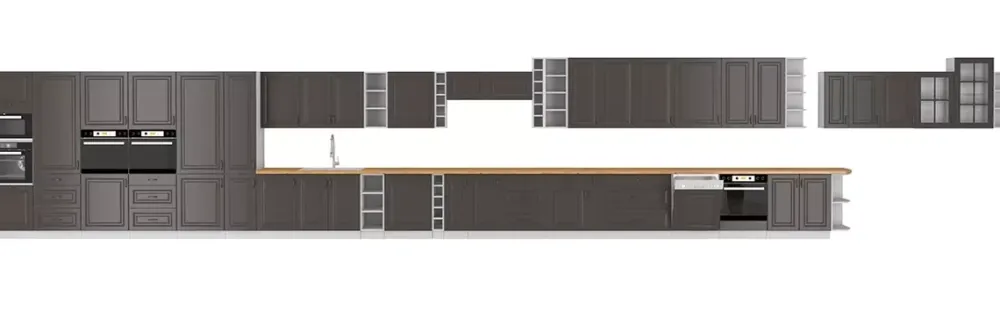 Meble Kuchenne>Lempert Wisząca szafka narożna STYLE