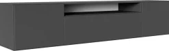 Szafki Rtv>Arton Wisząca szafka RTV 200 cm nowoczesna LANTOS do salonu grafit