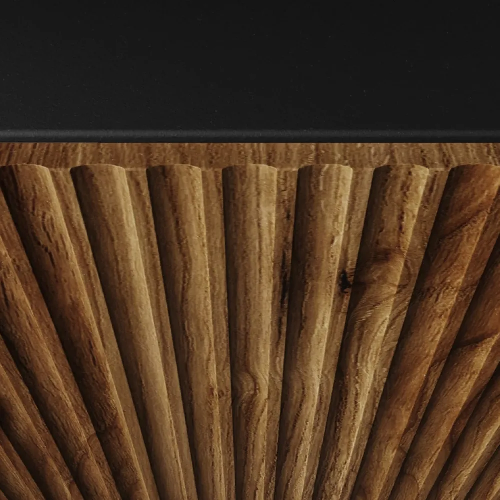 Szafki Rtv>Arton Wisząca szafka RTV 200 cm TAVIO loftowa z frezowanymi frontami