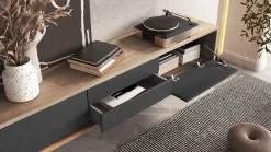 Szafki Rtv></noscript>Helvetia Wisząca szafka RTV 180 cm z szufladami FRIDA