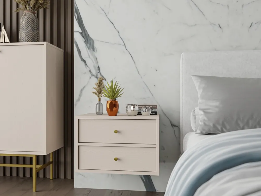 Zestawy Mebli Do Salonu|Szafki Rtv>Lempert Wisząca szafka RTV pod telewizor 180 cm TOKEN beż piaskowy