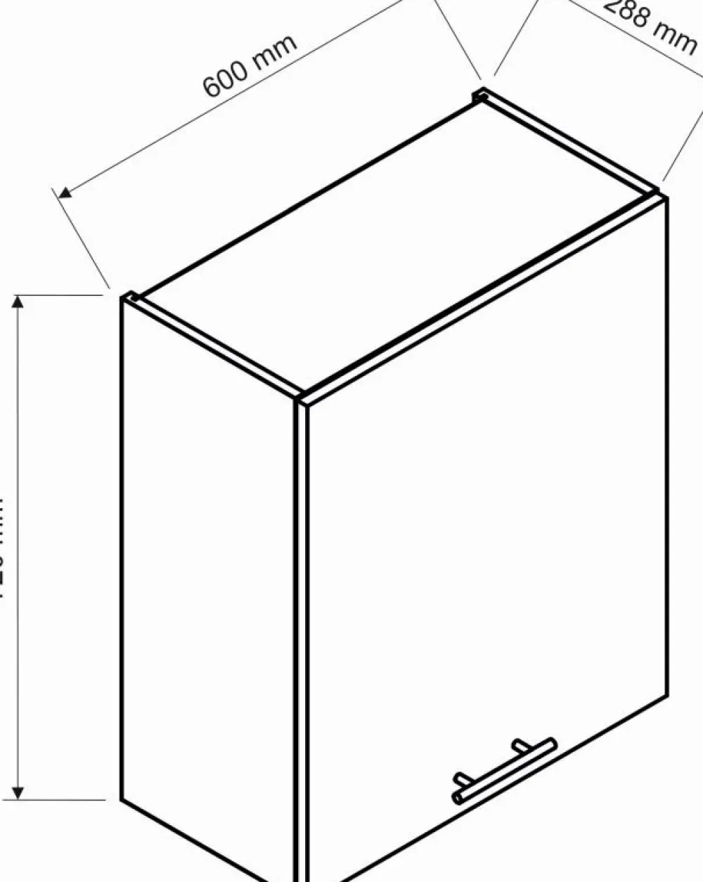 Meble Kuchenne>Stolkar Wisząca szara szafka kuchenna 60 cm NATALIA