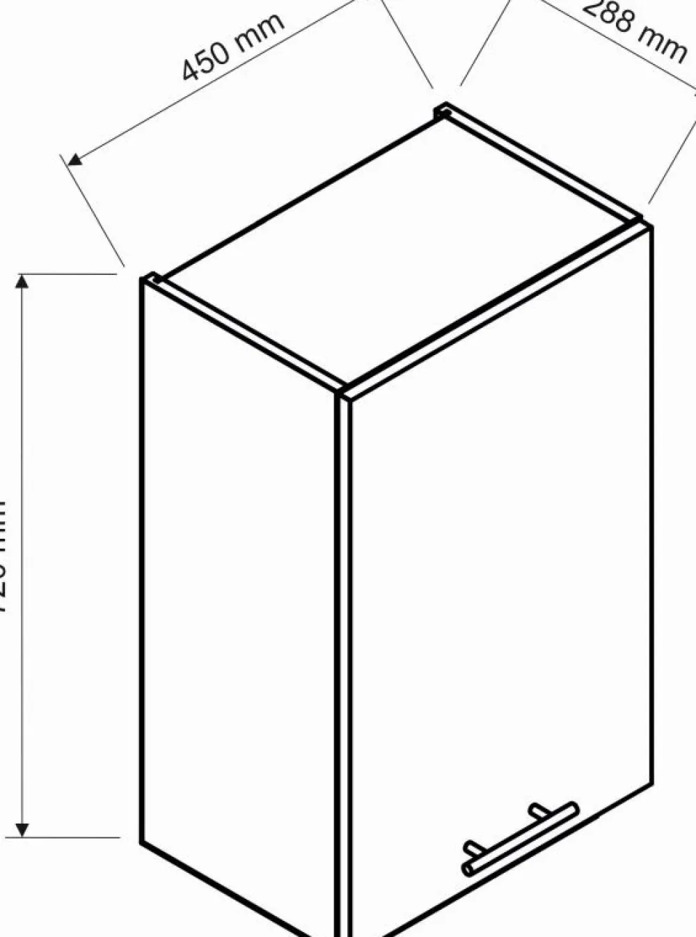 Meble Kuchenne>Stolkar Wisząca szara szafka kuchenna 45 cm NATALIA