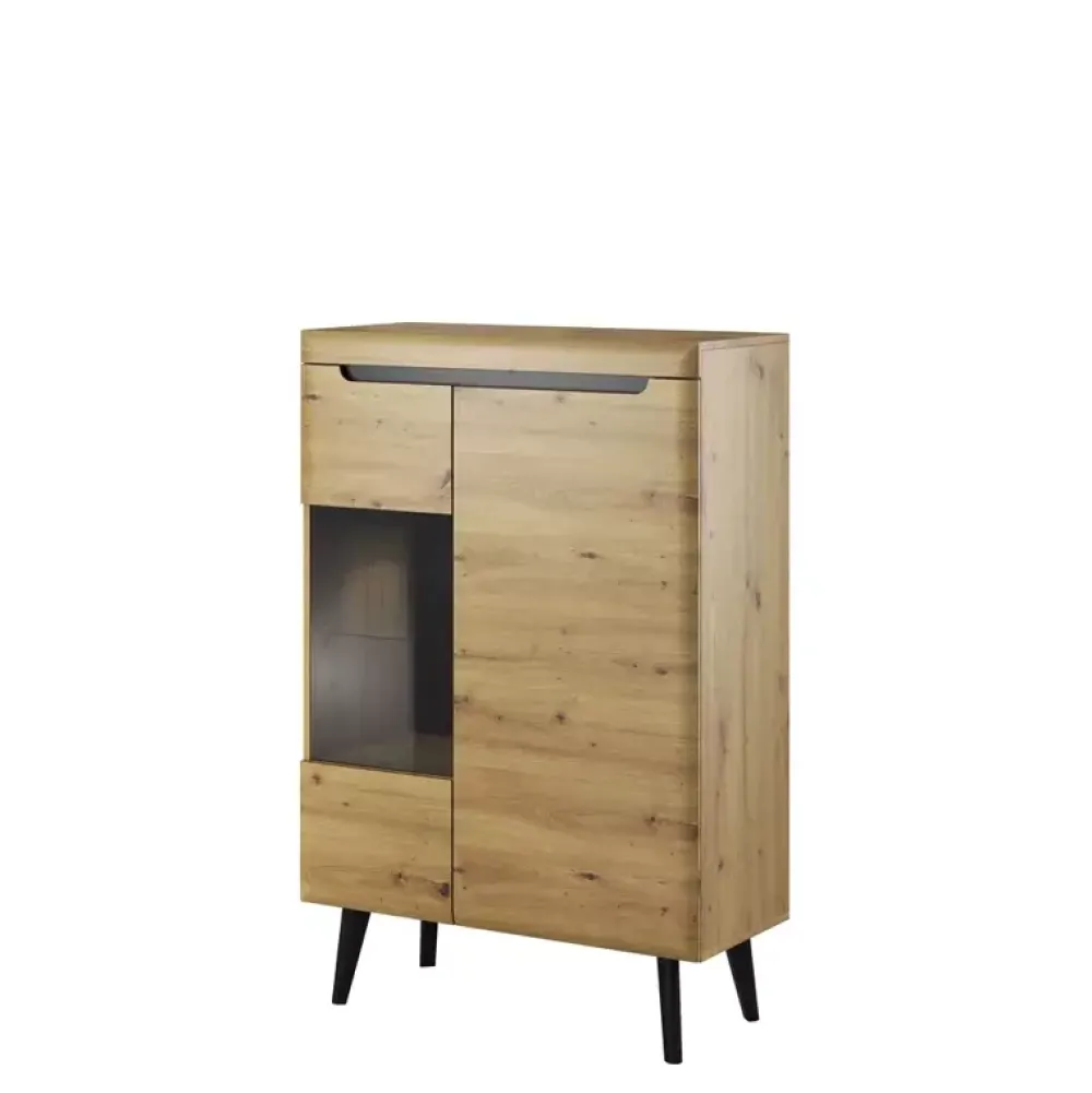 Witryny>PIASKI Witryna do salonu RENI dąb artisan