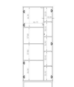 Zestawy Mebli Do Salonu|Witryny></noscript>GiB Meble Witryna do salonu QUARTE Biała