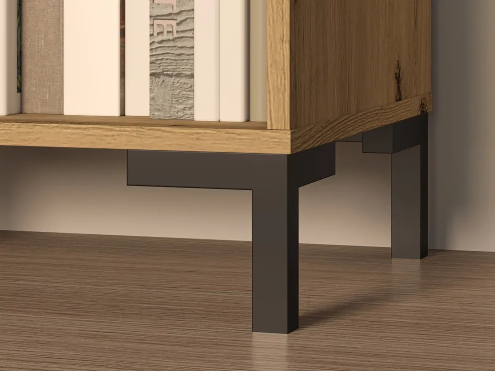 Zestawy Mebli Do Salonu|Witryny>ML Meble Witryna do salonu w stylu loftowym NEVIO dąb artisan