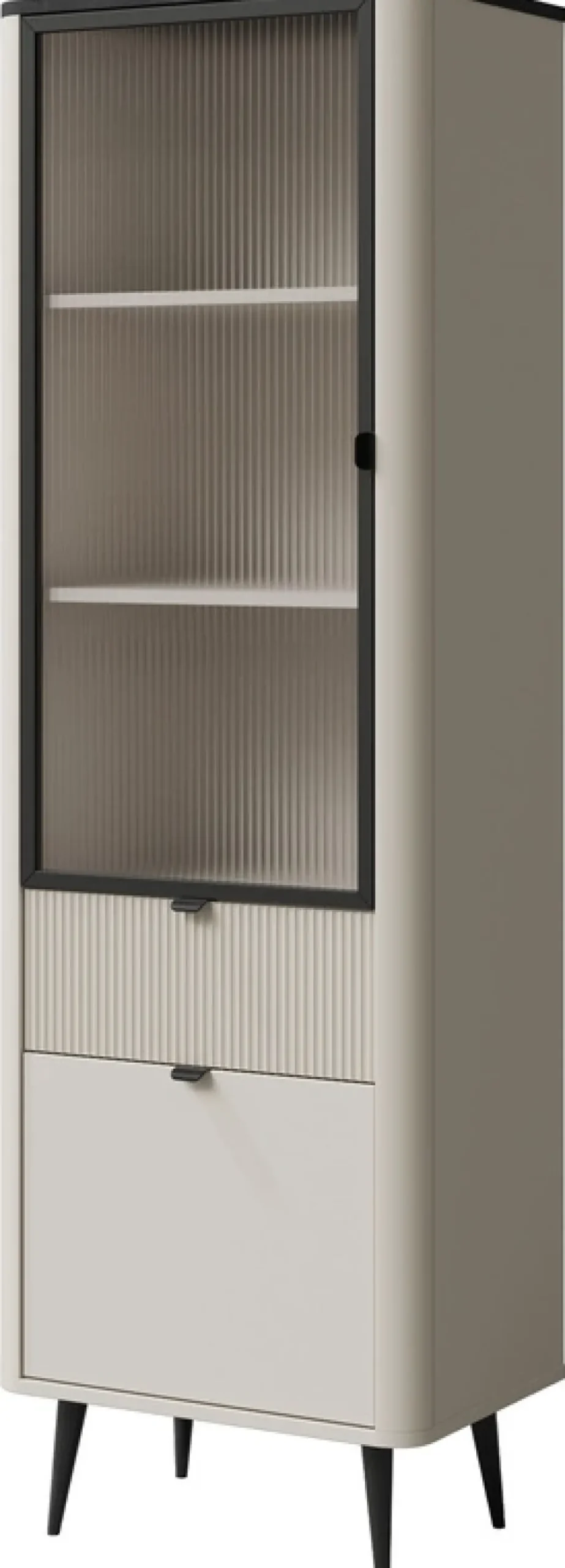 Zestawy Mebli Do Salonu|Witryny>JUREK Witryna jednodrzwiowa do salonu 60 cm MIREL kaszmir