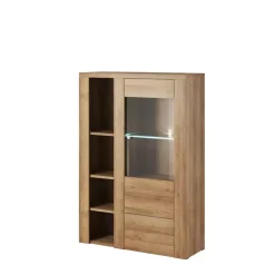 Zestawy Mebli Do Salonu|Witryny>Helvetia Witryna stojąca LARONA dąb riviera