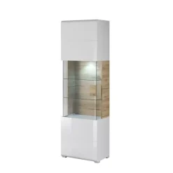Zestawy Mebli Do Salonu|Witryny>Helvetia Witryna stojąca TENDER biały połysk