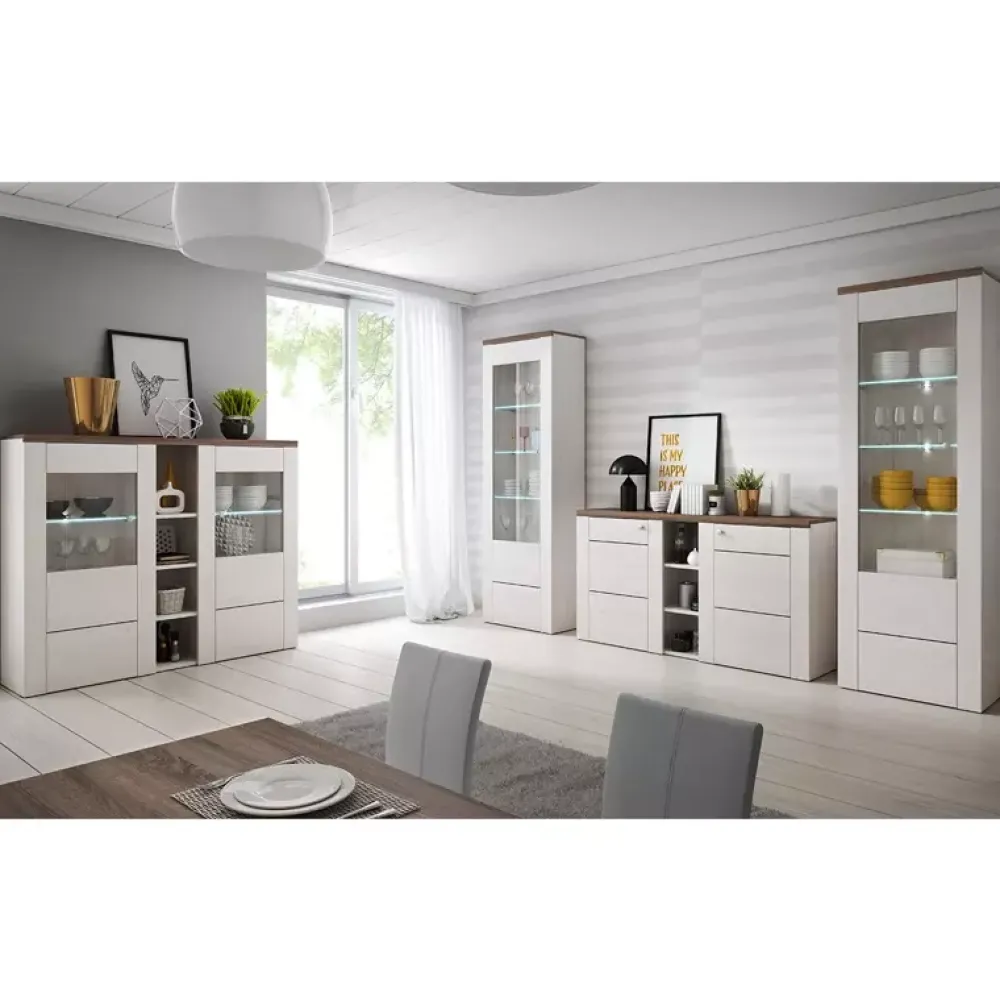 Witryny>Helvetia Witryna stojąca ze szkłem LARONA modrzew sibiu