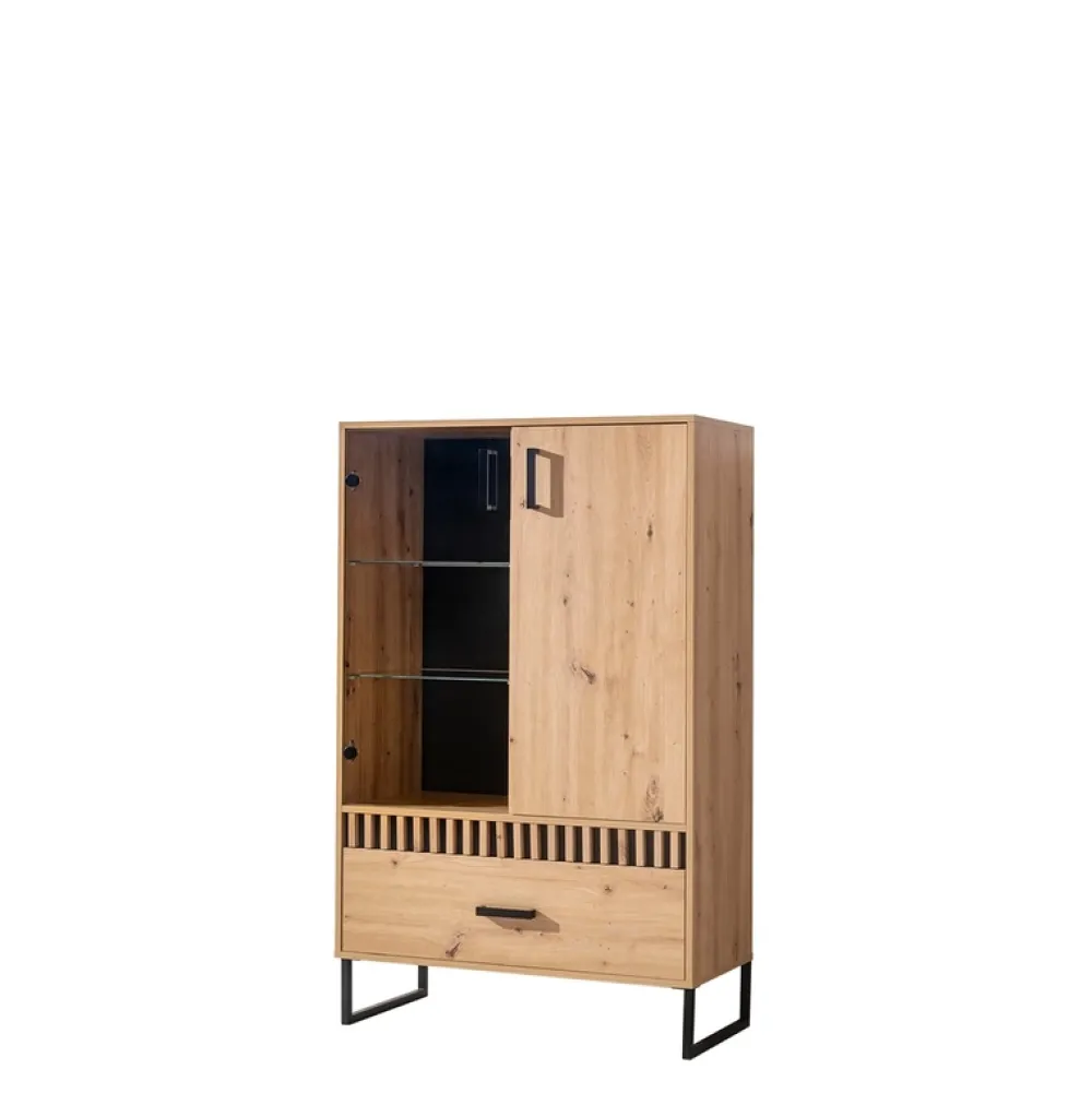 Zestawy Mebli Młodzieżowych|Witryny>DOMEL Witryna w stylu nowoczesnym LAMELIX dąb artisan