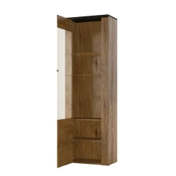 Zestawy Mebli Do Salonu|Witryny>Helvetia Witryna wysoka 65 cm LARONA orzech satin