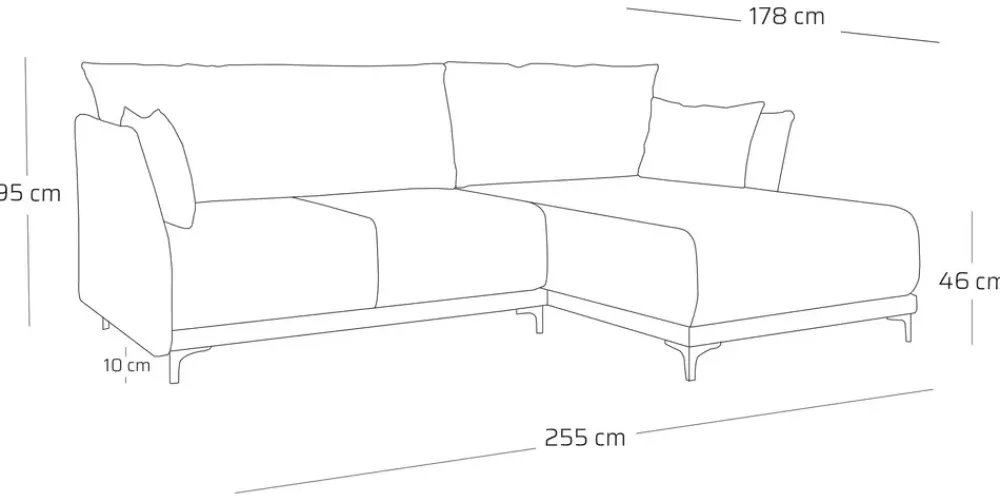 Narożniki>NEXT COLLECTION Wolnostojąca kanapa rogowa z funkcją spania STYLO